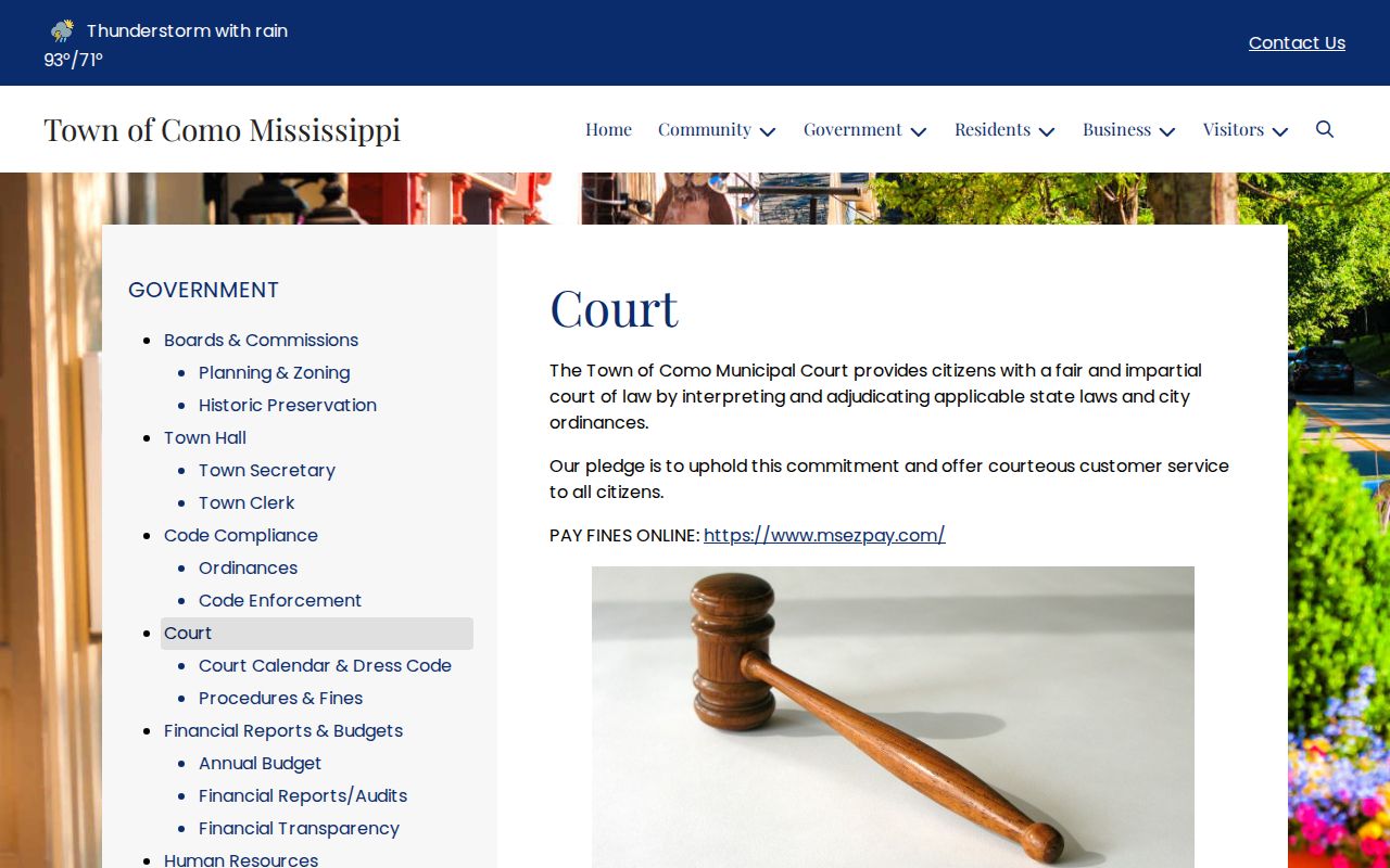 Como Municipal Court official page